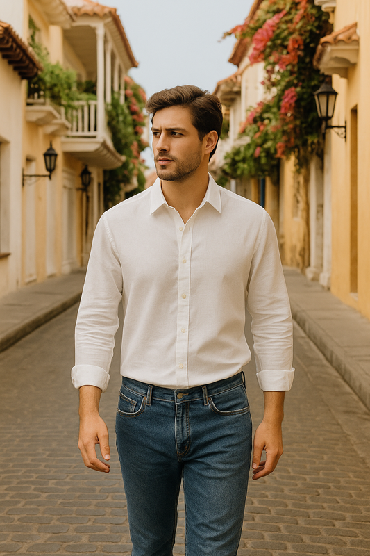 CAMISA MANGA LARGA EN LINO