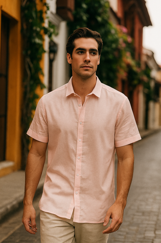 CAMISA MANGA CORTA EN LINO