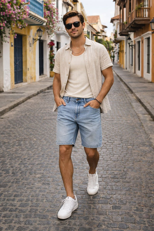 BERMUDA JEANS HOMBRE
